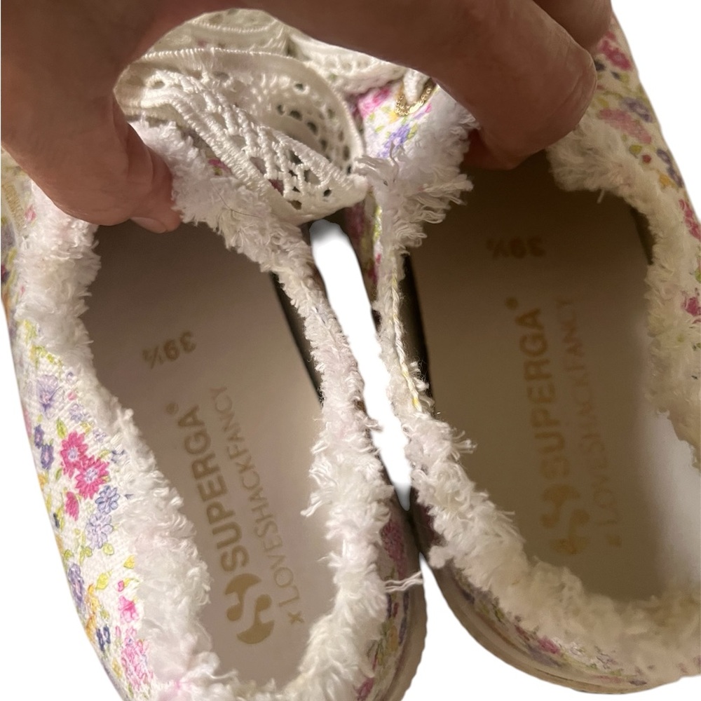 Love Shack Fancy X SUPERGA Flowers Friday Sneakers with Box Pass Frt Pink 8.5 - Picture 8 of 13